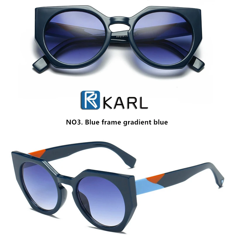 NO3.gradient blue Синие градиентные солнцезащитные очки для женщин кошачий глаз солнцезащитные очки модные роскошные брендовые винтажные женские темные очки нерегулярные солнцезащитные очки со срезанными углами - Lenses Color: NO3.gradient blue