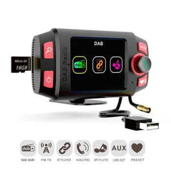 

2.4'' Colorful Display Car DAB/ DAB+Digital FM Radio Adapter Receiver With Bluetooth Hands-free Music Streaming Universal