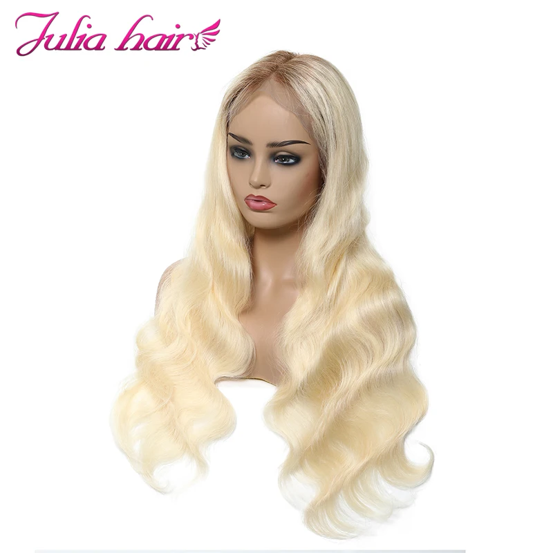 

Ali Julia Hair #T4/613 360 Transparent Lace Front Human Hair Wigs Brazilian Body Wave Remy Human Hair Wig