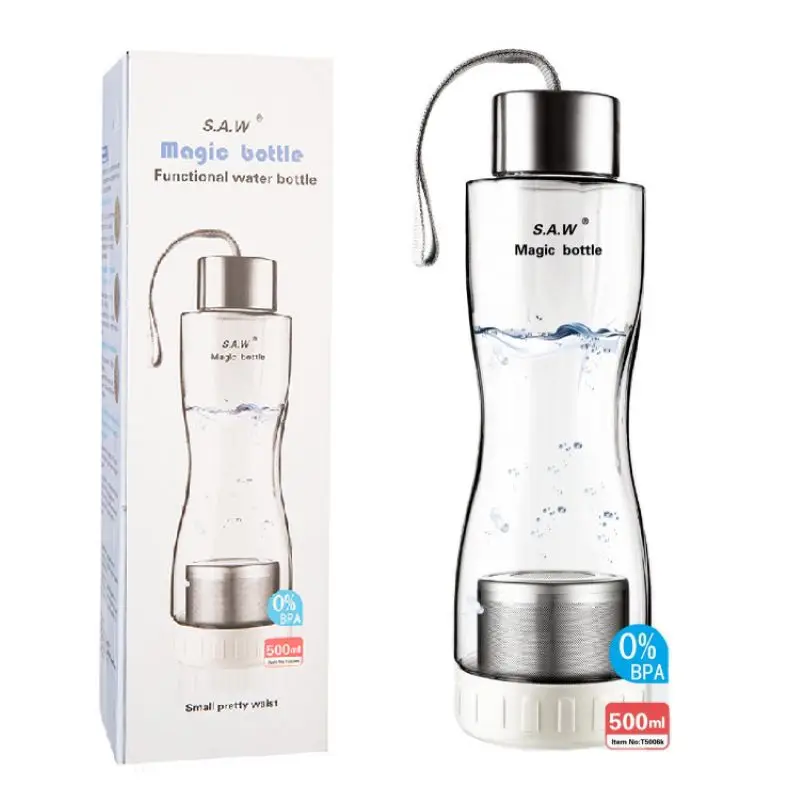 

500ML Hydrogen-Rich Water Bottle 1067PPB Water Filter Pitcher With Free Hydrogen Water Ball Standard Bottle