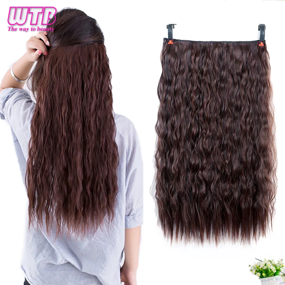 Wtb Long Corn Curly Hair 5 Clip In Hair Extensions For Women