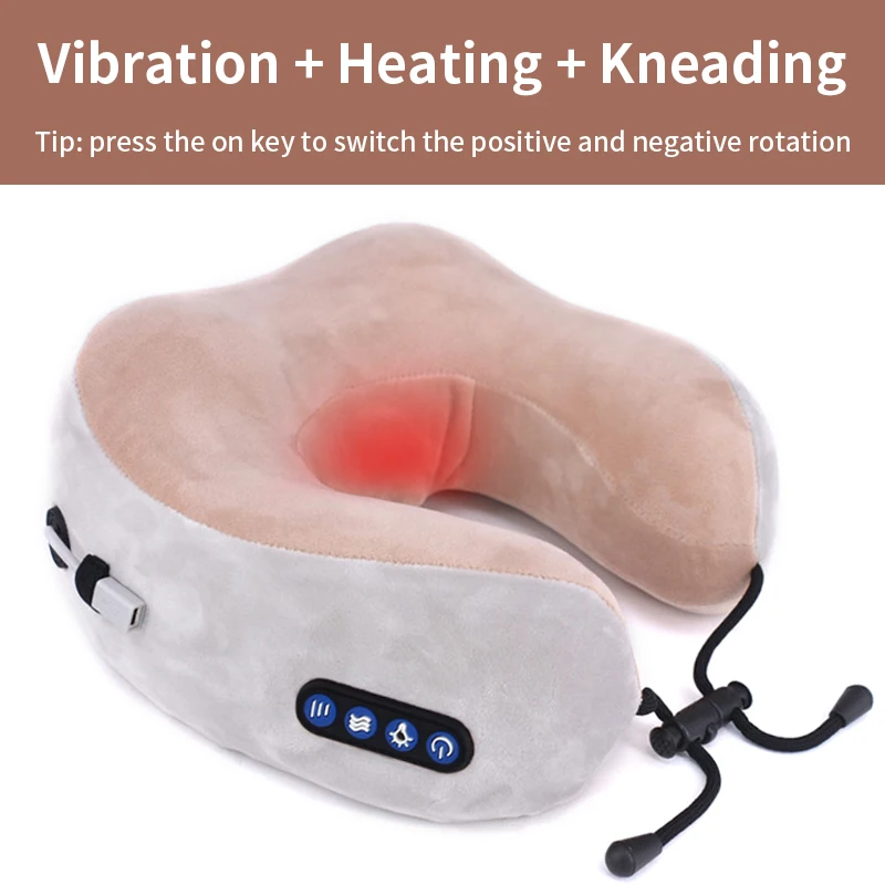 Electric Neck Massager U shaped Pillow Multifunctional Portable