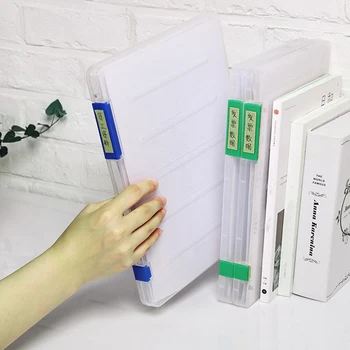 

Practical A4 Transparent File Storage Box Clear Plastic Document Cases Desk Paper Organizers