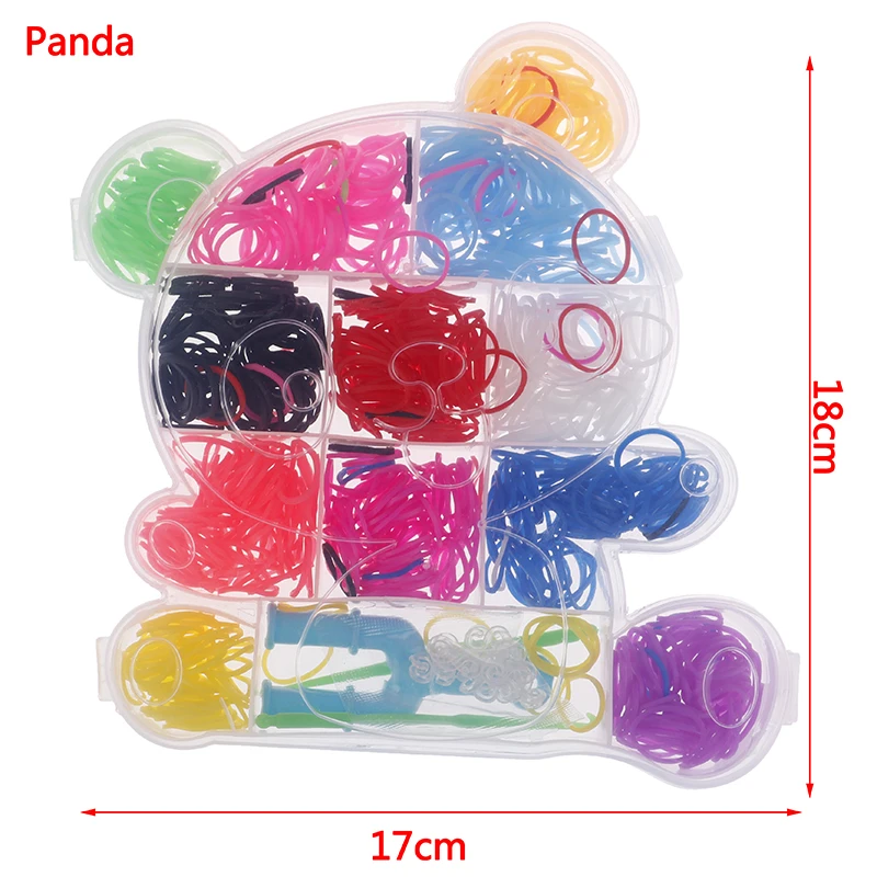 600 шт цветные Резиночки для плетения браслетов, набор инструментов для рукоделия, Подарочная коробка для девочек, детские игрушки для детей - Цвет: D