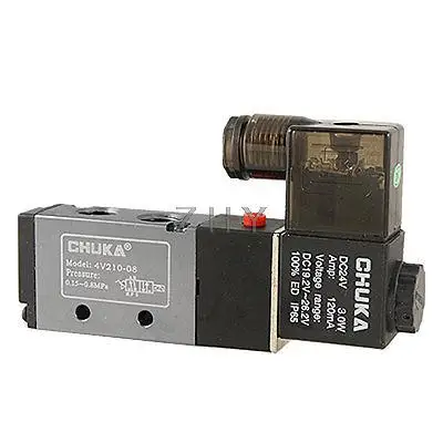 DC 24V 120mA 2 Позиции 5 портов пневматический Соленоидный клапан