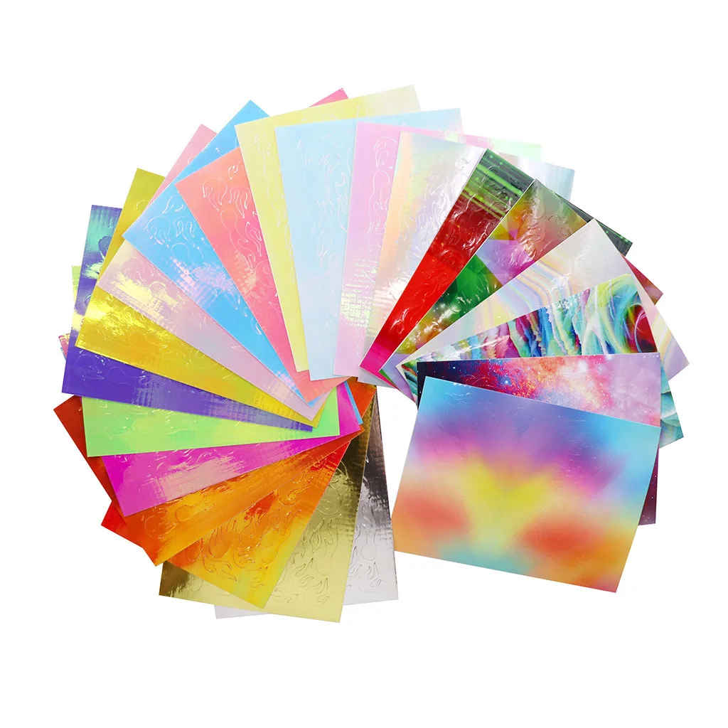 22PCS Nail Art Stickers Flame Reflections Tape Adhesive Foils DIY Decoration Flame sticker nail sticker Nail stickers Nail Art