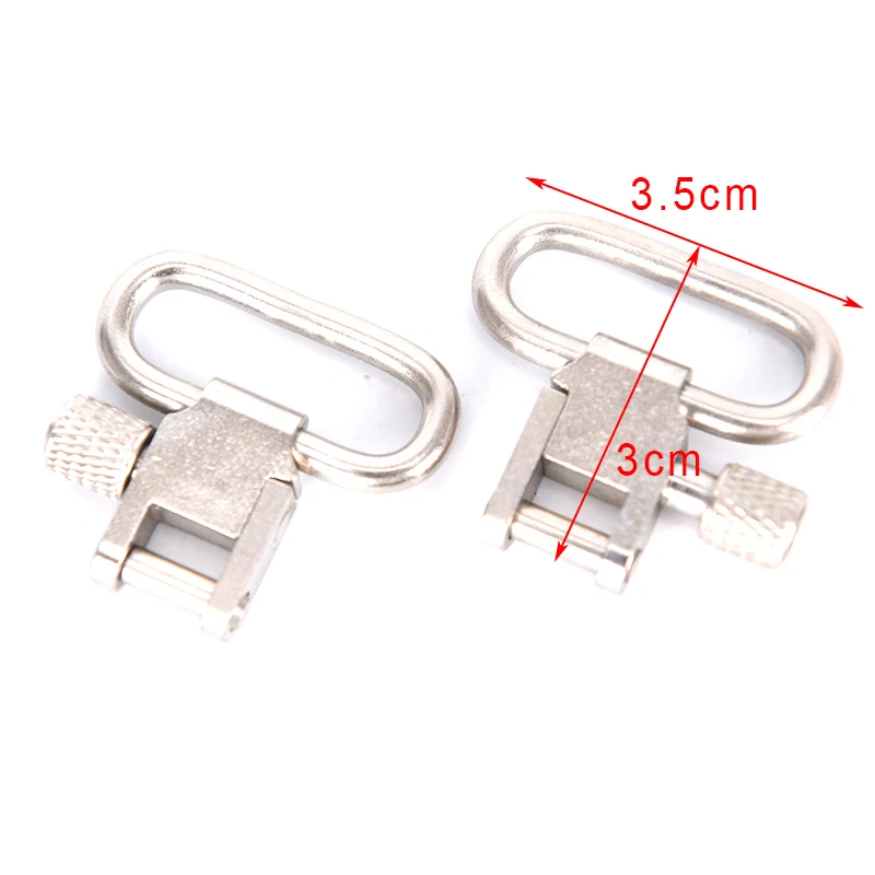 Sling Swivel Adapter Sling Swivel Mount Stainless Steel Metal Strap Ring Thread Strap Ring Pair Silver Professional Quick Detachable Sling Swivel Hunting Accessories