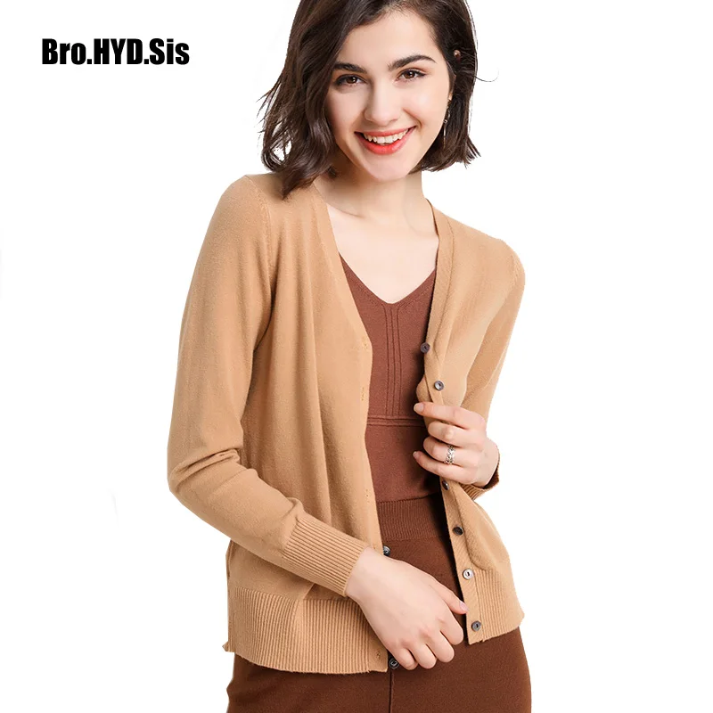 

Casual Women Button Cardigans Solid Color 2020 Fashion Slim Fit Ladies Knitted Sweater Long Sleeve Jacket Autumn Tops