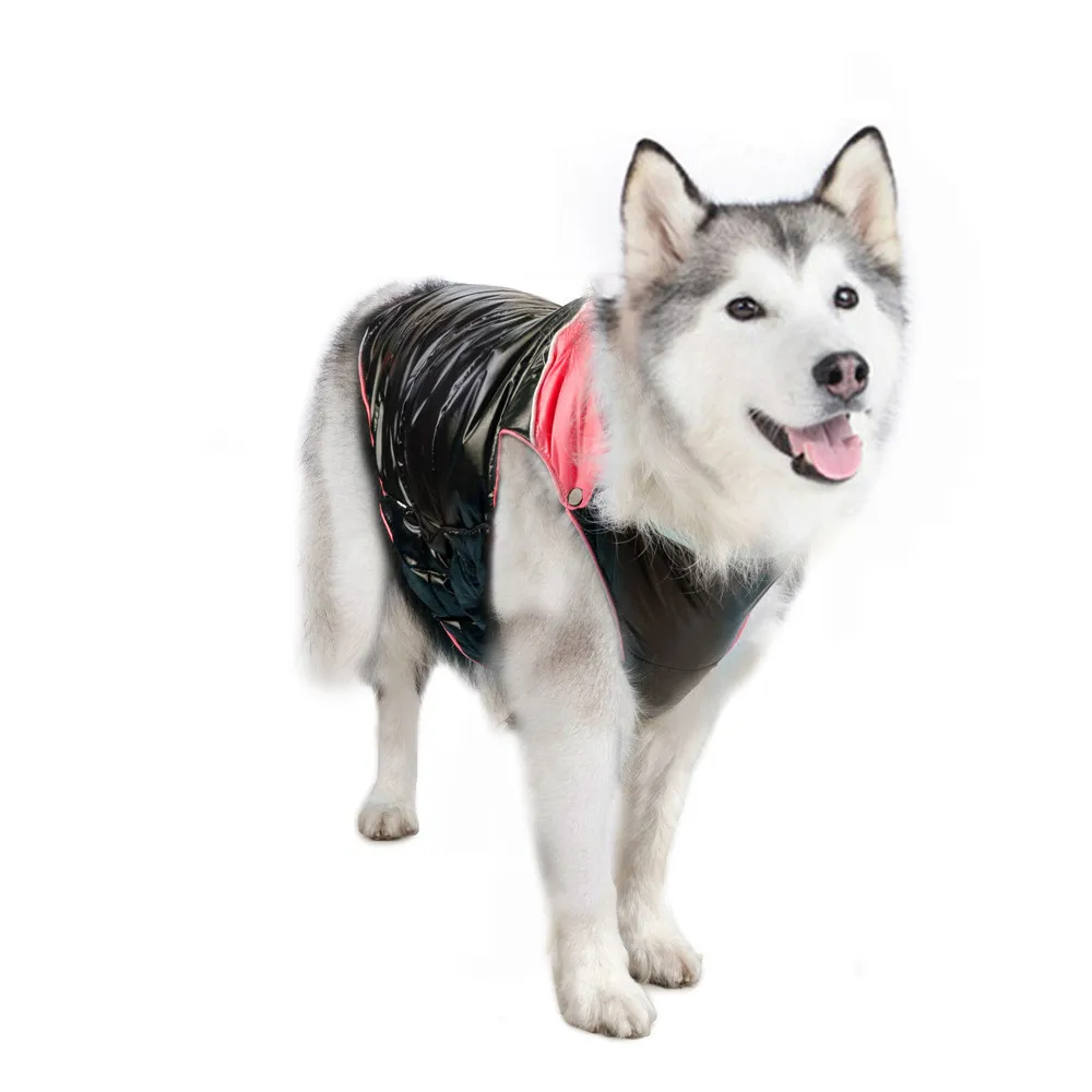 Водонепроницаемая одежда для больших собак, ветрозащитная зимняя куртка для больших собак, не липкая шерсть, глянцевая мягкая куртка для собак Husky 3XL-5XL