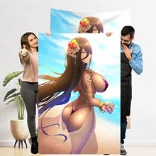 

Hentai Anime Manga Poster Tapestry Sexy Nudity Women Poster Wall Hanging Gender Reveal Decorations Sexy Adult Merch Room Decor