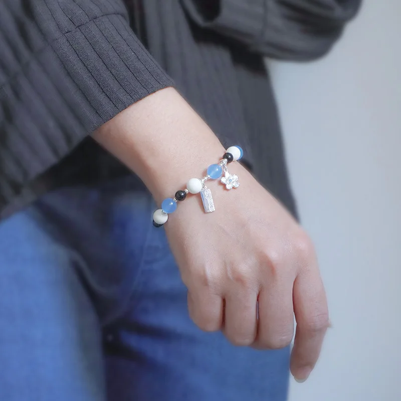 Gintama Anime Gintoki Erisabesu Sougo Hijikata 925 sterling silver bracelet Role Gintoki Kagura Sadaharu Elizabeth Comics