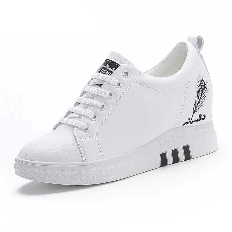 white chunky platform trainers