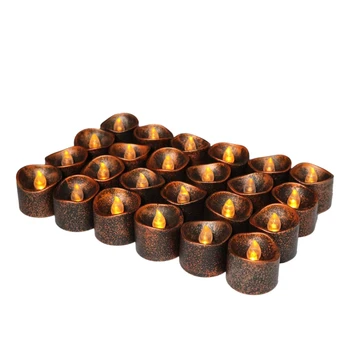 

Candles Small Battery Operated Votive Candles Flickering Amber - Mini Size 1.4 Inch Tea Light for Halloween Easter Wedding Chris