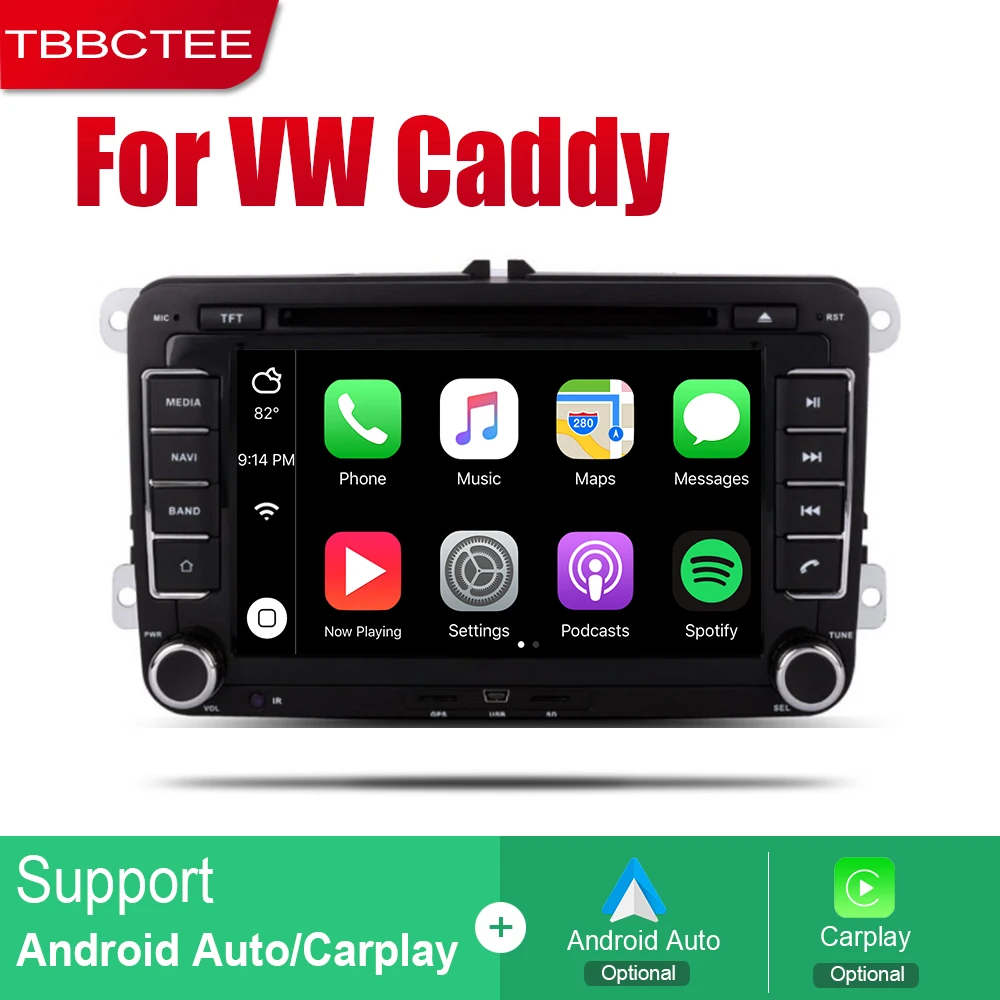 TBBCTEE Авто Радио 2 Din Автомобильный dvd-плеер на основе Android для Volkswagen VW Caddy 2004~ 2013 gps Навигация BT Wifi карта мультимедийная система
