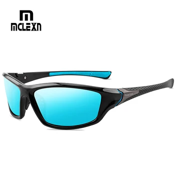 

MCLEXN Sunglasses Men Brand Design Rectangle Mirror Luxury Vintage Male Sun Glasses For Men Driver Shades