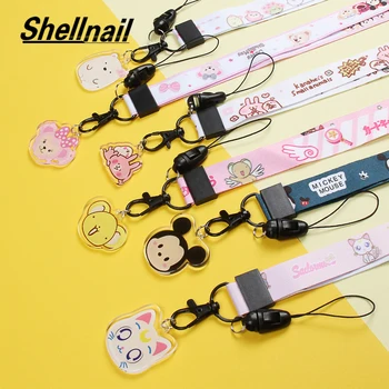 

Shellnail Universal Cartoon Cute Broadband Fabric Adjustable Mobile Phone Lanyard for iPhone 11 Xs Lanyard Neck Strap Hang Rope