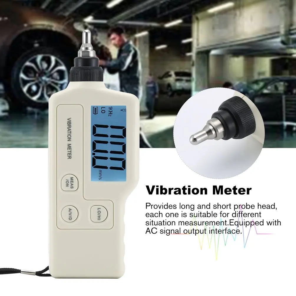 

Handheld Digital Vibration Meter Analyzer VM-63A Vibrator Tester Vibrometer Acceleration/Velocity/Displacement Measurement