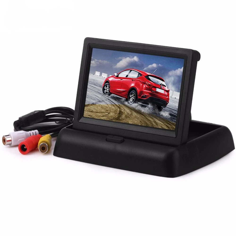 4.3 inch Foldable Car Monitor TFT LCD Display Cameras Reverse Camera Parking System Car Rear view Monitors NTSC PAL Video Player (1)