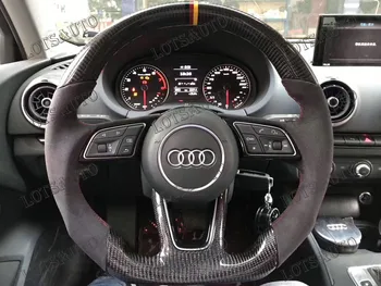

100% Real Carbon Fiber Steering Wheel Fit for For AUDI A3 A4 A5Carbon Fiber Steering Wheel