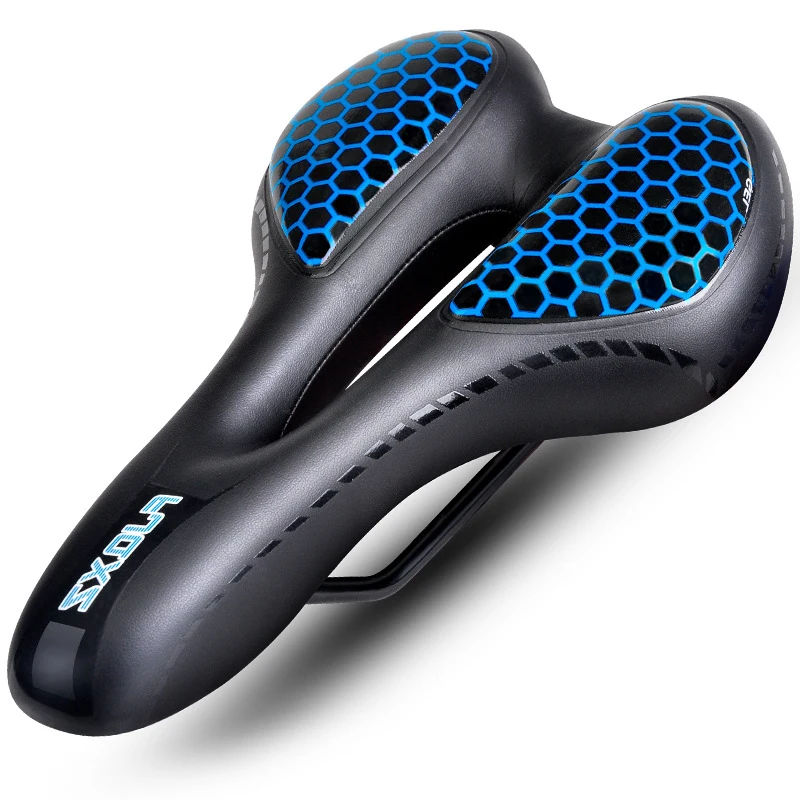

Durable PU Leather Bicycle Saddle Hollow Lightweight Foam Steel Front Seat Mat Cushion Mountain Road Bike With Mount Adapter