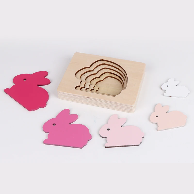 2020 New Kids Wooden For Children Animal Carton 3D Puzzle Multilayer Jigsaw Puzzles Baby Toys Child Early Educational Gifts|Пазлы| |