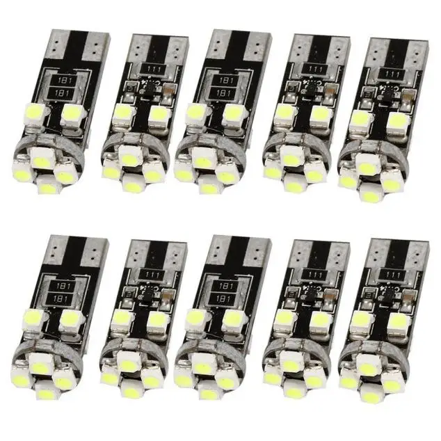 10x без CANBUS ERROR FREE 8 SMD светодиодный Белый W5W T10 боковой свет лампы заднего хода