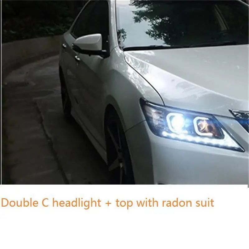 MODEL B Luces Drl Assessoires Neblineros Led Para Автомобильные дневные ходовые фары Задние Автомобильные фары в сборе 12 13 14 для Toyota Camry - Цвет: MODEL B
