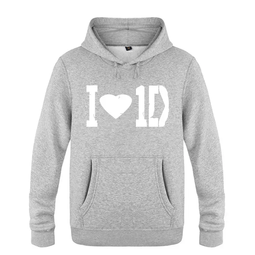 HUIY BAT I Love 1D-One Direction Rock толстовки для любителей музыки мужские с капюшоном флисовый пуловер толстовки - Цвет: HUIY BAT