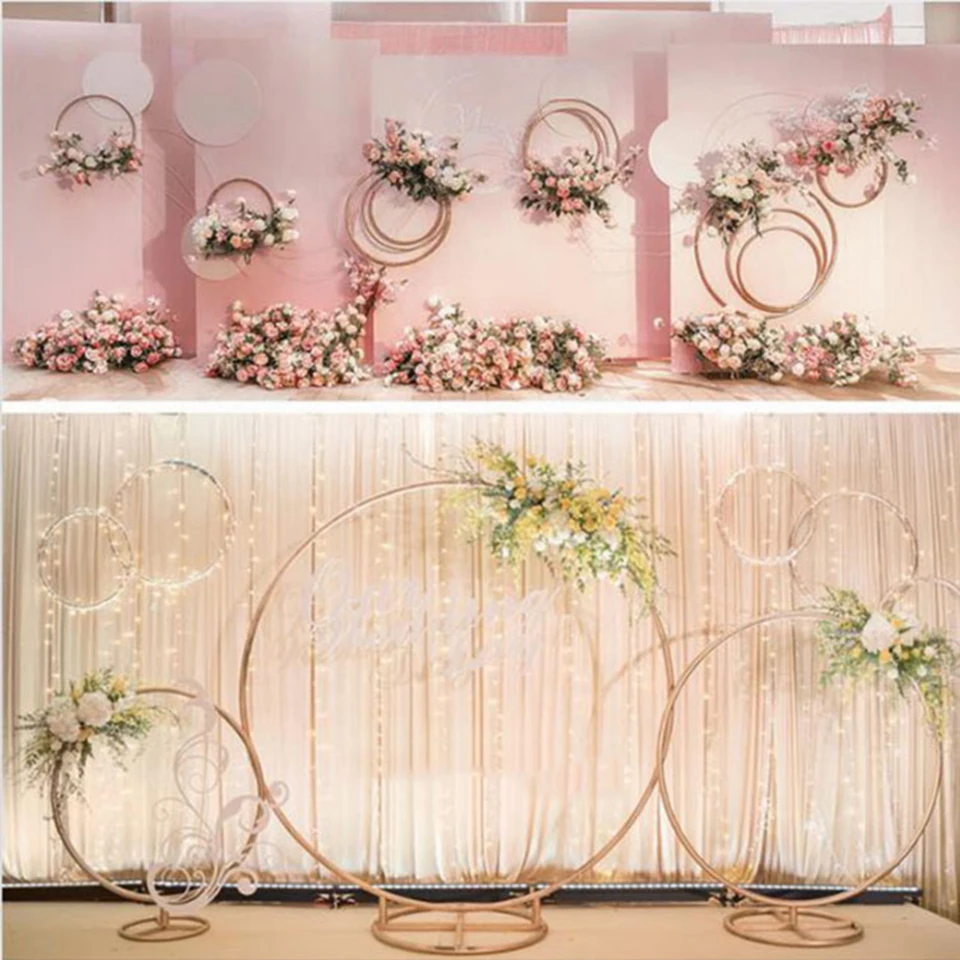 Ring Iron Wedding Arch Props (16)