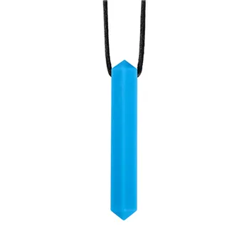 

Flexible Pendant Silicone Cylinder Chewing Toy Baby Teether Developmental Soft Autistic Children Sensory Non Toxic Cute Necklace