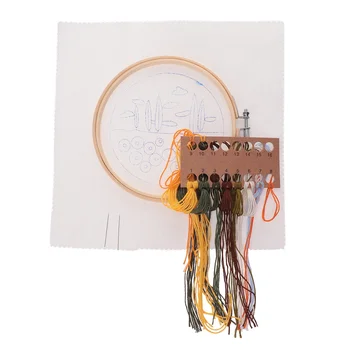 

1 Set Sunflower Pattern Embroidery Material Set Oil Painting Style DIY Embroidery Accessories Kit European Style Handmade Cross-