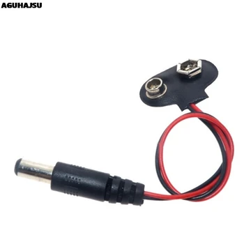 

DC 9V Battery Button Power Cable Battery Buckle Snaps Power Cable Connector DC5.5*2.1 For Arduino