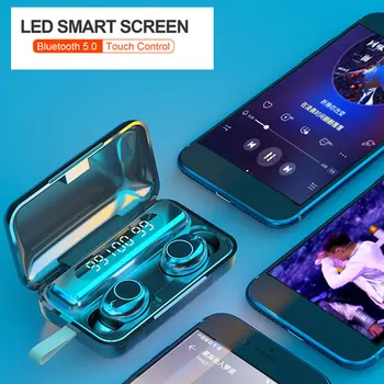 

F9TWS 5.0 True Wireless Headphones Bluetooth Earphones 9D Hifi Stereo Wireless Earphone Sport Earbuds Gameing Headset For Phone