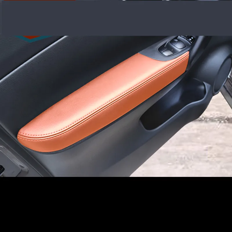 Кожаный подлокотник из микрофибры для двери, декорированный чехол для Nissan Qashqai 17 18 CAB134