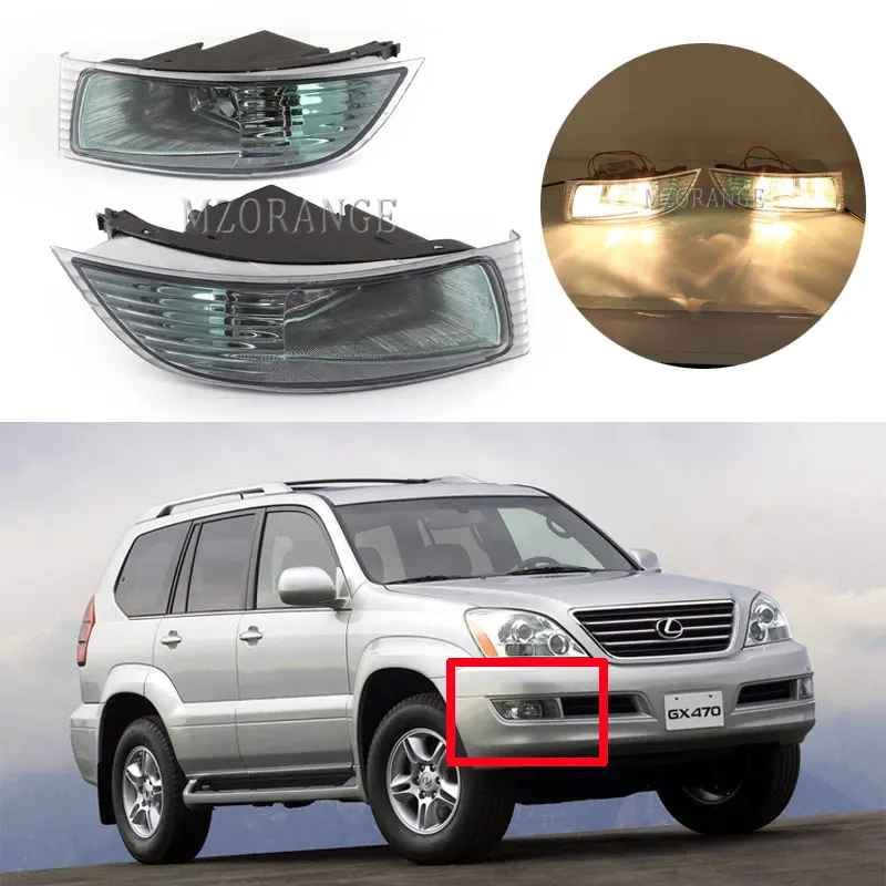 

Fog Light for Lexus GX470 UZJ120 2003-2009 Headlight Fog Lights halogen Front Bumper Driving Lamp Fog Lamp Assembly foglight