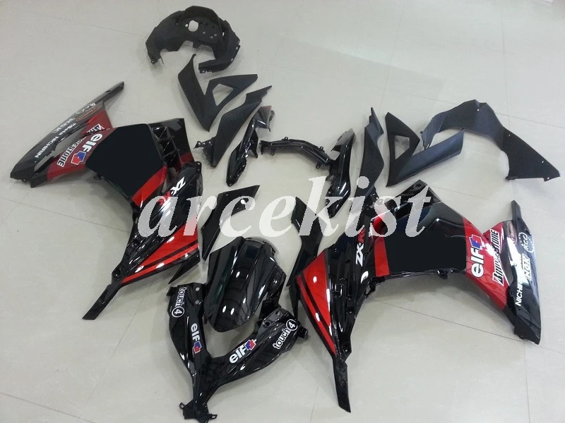 ABS впрыска холодный мотоцикл обтекатели комплект подходит для Kawasaki Ninja300 ZX300R EX300 2013 черный матовый