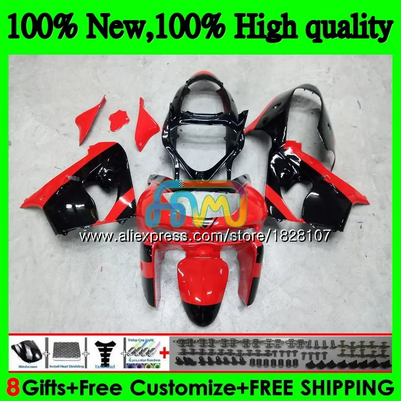 Тюнинг-пакет для KAWASAKI ZX900 ZX9 R ZX 9R 900CC ZX 9 R 900 29BS. 25 ZX-9R ZX9R 98 99 00 01 1998 1999 2000 2001 обтекатель красного и черного цвета - Цвет: No. 1