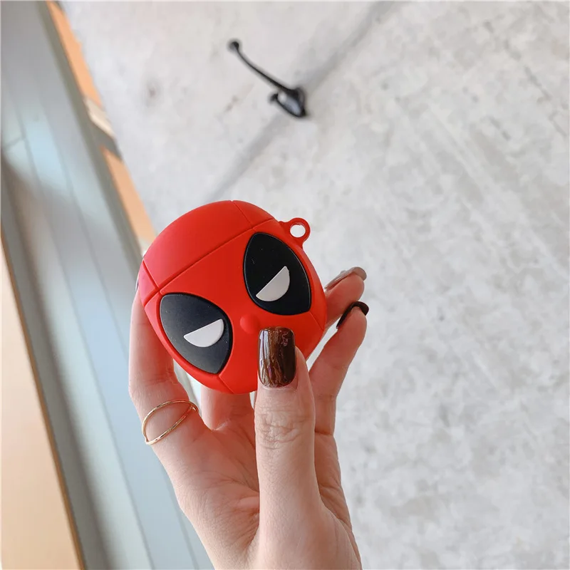 Чехол для AirPod 2 3D Deadpool мультяшный мягкий силиконовый беспроводной чехол