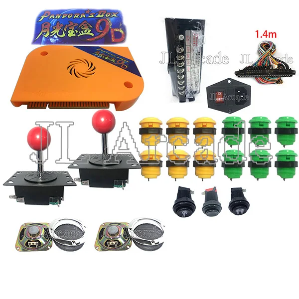 Новейшая Pandora Box 9D 2222 в 1 аркадная версия доска для игры JAMMA полный комплект светодиодный Кнопка для DIY видеоигры машина mortal kombat - Цвет: Белый