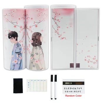 

Creative Pencil Case Multi-functional Kawaii Pencil Case Little Fresh and Lovely Boy and Girl Stationery Storage Box with Solar