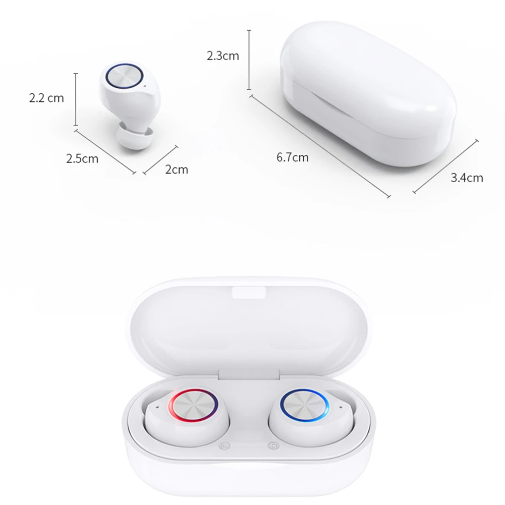 TW60 TWS сенсорное управление Bluetooth 5,0 беспроводные наушники-вкладыши настоящая медь кольцевой динамик спортивный наушник с зарядным устройством