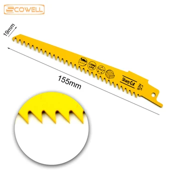 

30% Off 10pcs 6 Inch Reciprocating Saw Blades 6TPI Fit For Cutting Wood and Plastic Jigsaw Blades For Wood Craft DIY Free Ship