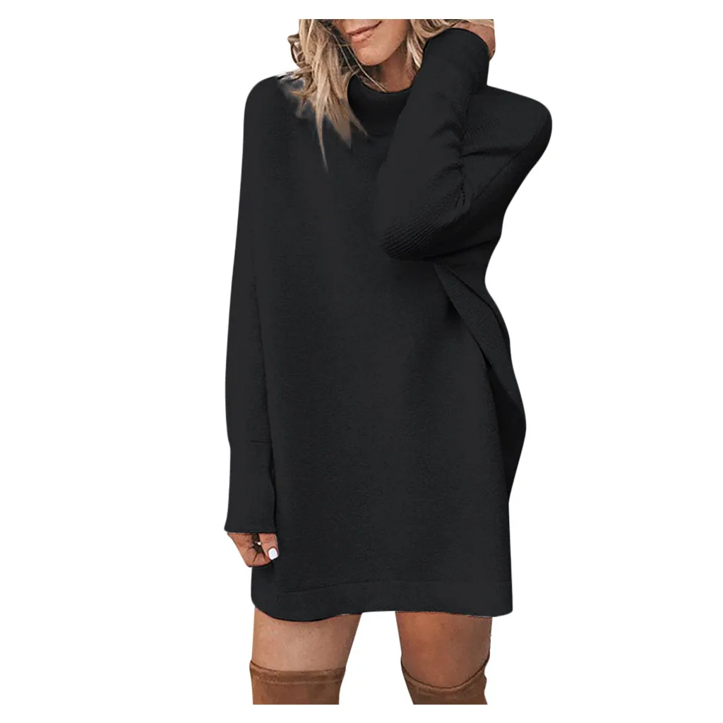 Женское Повседневное трикотажное платье свободный сарафан средней длины с