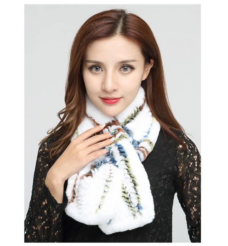 Glaforny rex rabbit fur scarf women winter fashion rabbit hair thickened warm Korean version of the joker wool collar