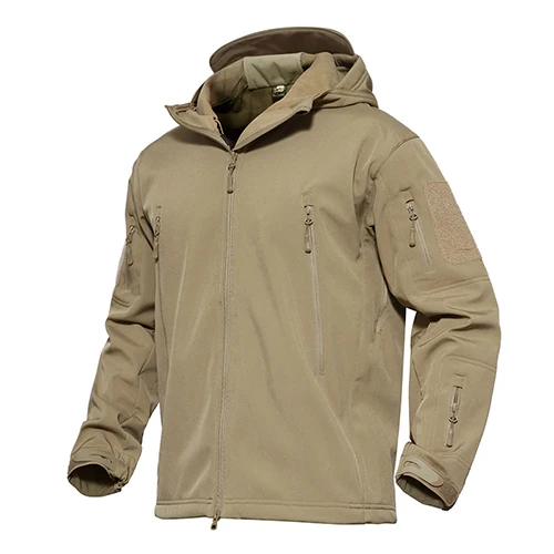 Khaki MAGCOMSEN, мужская куртка, военная, тактическая, мужская, пальто, мягкая оболочка, водонепроницаемая, ветрозащитная, мужская, боевая, ветровка, одежда, AG-PLY-56 - Цвет: Khaki
