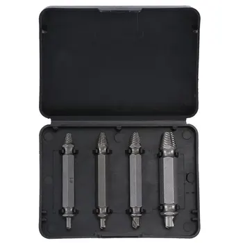 

4Pcs Screw Extractor Drill Bits Guide Set Removal Broken Damaged Screw Bolt Out Wood Bolt Stud Remover Tool Kit