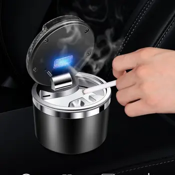 

Ashtray For Car Home With Lidcreative House In Cigar Fortable Smoking Accessories Auto Led Light Outdoor Portable Sticks Anti S