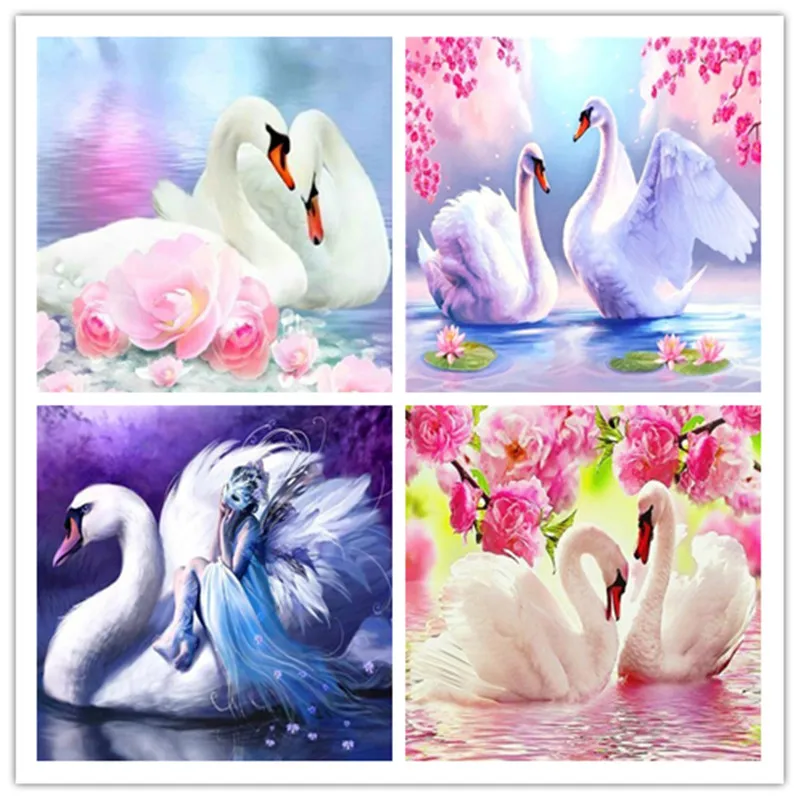 

Full new Diamond Painting Animal Swan Diamond Embroidery Love Animal Swan Diy Full Drilling Swan Wedding Decoration