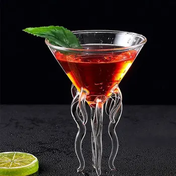 

120ml Octopus Cocktail Glass Cerahome Transparent Martini Glass Creative Jellyfish Glass Cup Juice Glass Jellyfish Cup