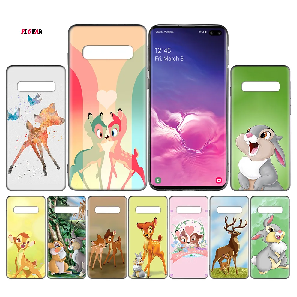

Bambi Thumper Black TPU Case Cover For Samsung Galaxy Note 8 9 10 10+ S8 S9 S10e Plus 5G A30 A50 A70 A30s A50s Coque